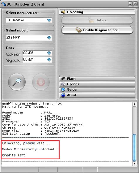 dc unlocker zte|ZTE MF91 detect and unlock guide.